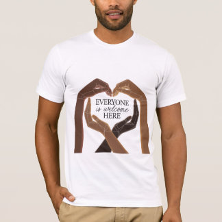 T-shirt Tout le monde est le bienvenu ici - Unité et diver