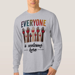 T-shirt Tout le monde est le bienvenu ici - USA Diversité