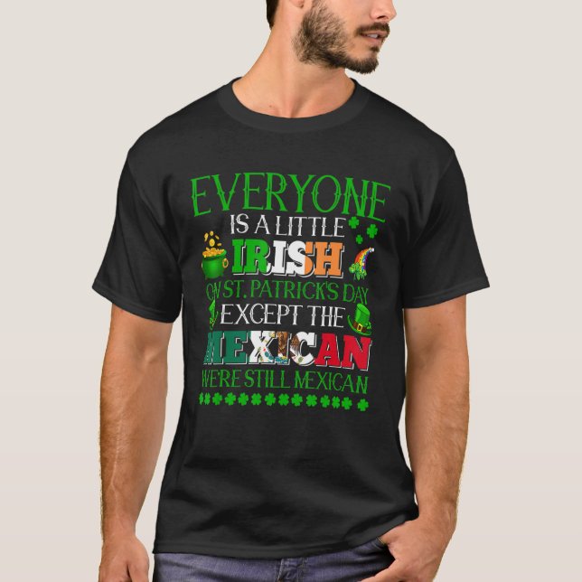 T-shirt Tout le monde est petit irlandais à la St. Patrick (Devant)