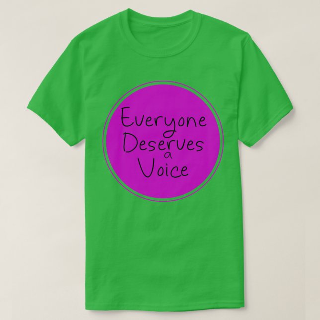 T-shirt Tout le monde mérite une voix 9 (Design devant)