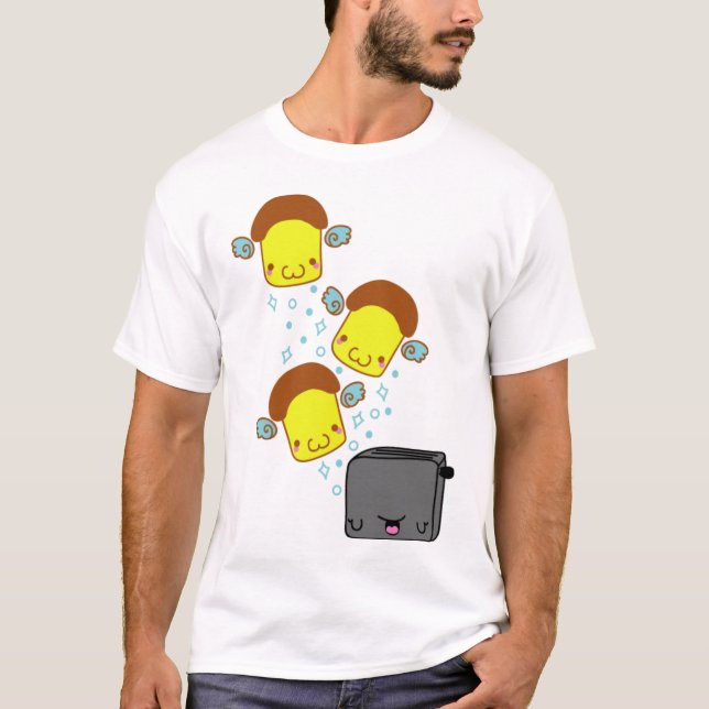 T-shirt Tout le pain grillé vont au ciel (Devant)