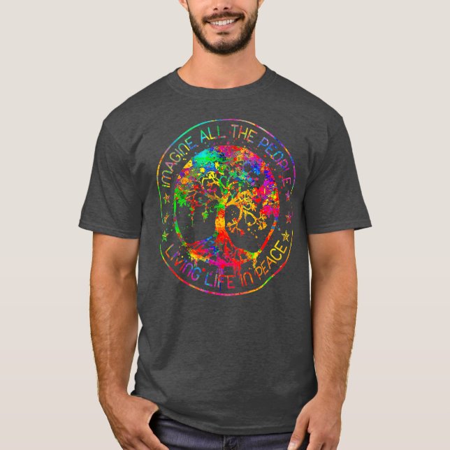 T-shirt Tout Le Peuple Imagine Vivre La Vie Dans La Cravat (Devant)