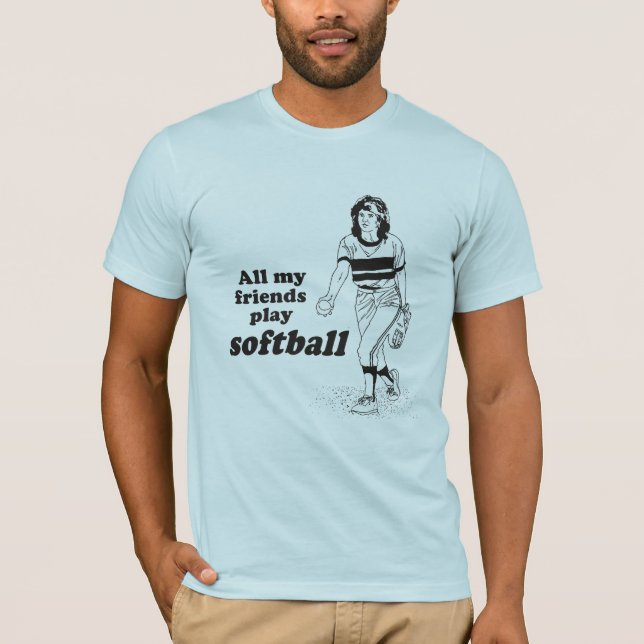 T-shirt Tout mon base-ball de jeu d'amis (Devant)