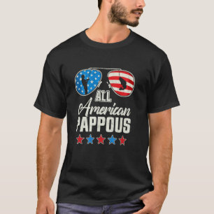 T-shirt Tout Pêche Américaine Pappous 4 Juillet Drapeau US