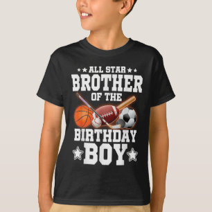 T-shirt Tout Star Brother Du Basketball De Garçon Annivers