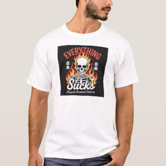 T-shirt Tout Sucre, sauf le dessin squelette