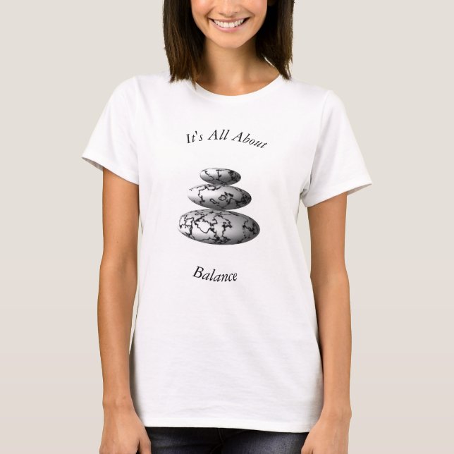 T-shirt Tout sur l'équilibre Art Zen (Devant)