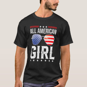 T-shirt Toute Américaine Fille Matching Famille Quatrième 