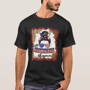 T-shirt Toute Américaine Mama Patriotique Famille 4