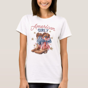 T-shirt Toute Américaine Maman Cowgirl Coquette