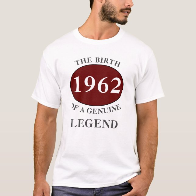 T-shirt Toute Année Née Dans Monogramme Ajouter Votre Nom  (Devant)