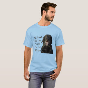 T-shirt Toute la nourriture doit aller au laboratoire pour