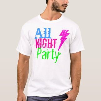 T-shirt Toute la nuit partie par l'habillement répandu