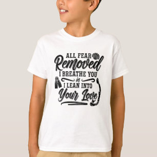 T-shirt Toute la peur enlevée Je Respire le Freediver Free
