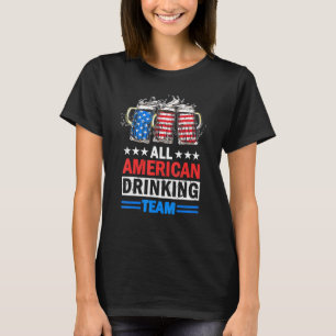 T-shirt Toute l'équipe de boisson américaine Vêtements Nou