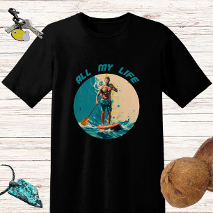 T-shirt Toute ma vie est la planche à pédales surf