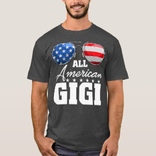 T-shirt Toutes les Américaines Gigi Grandma USA Drapeaux L