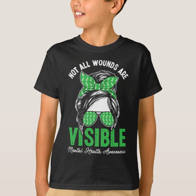 T-shirt Toutes les blessures ne sont pas visibles Messy Bu (Devant)
