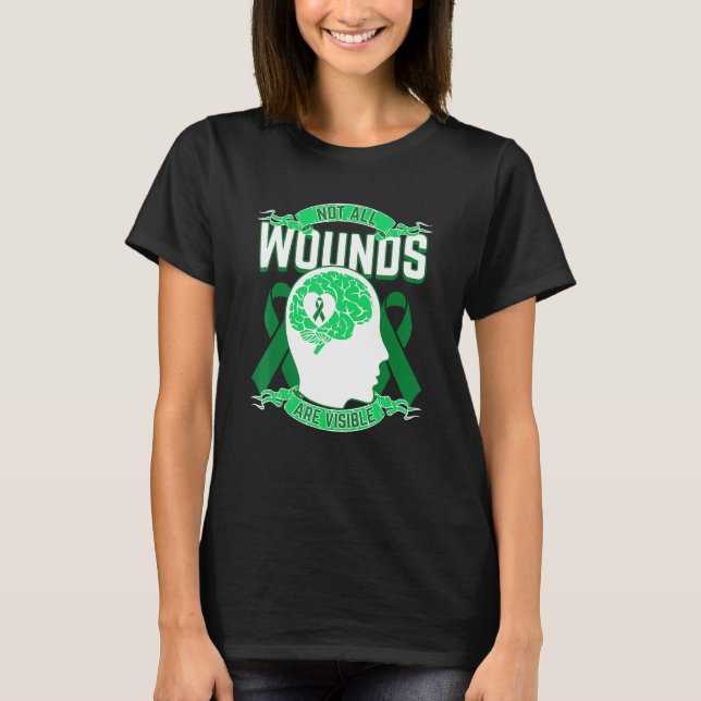 T-shirt Toutes Les Blessures Ne Sont Pas Visibles Pour Une (Devant)