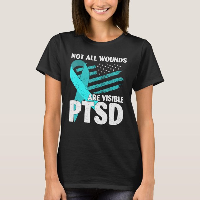 T-shirt Toutes les blessures ne sont pas visibles SSPT (Devant)