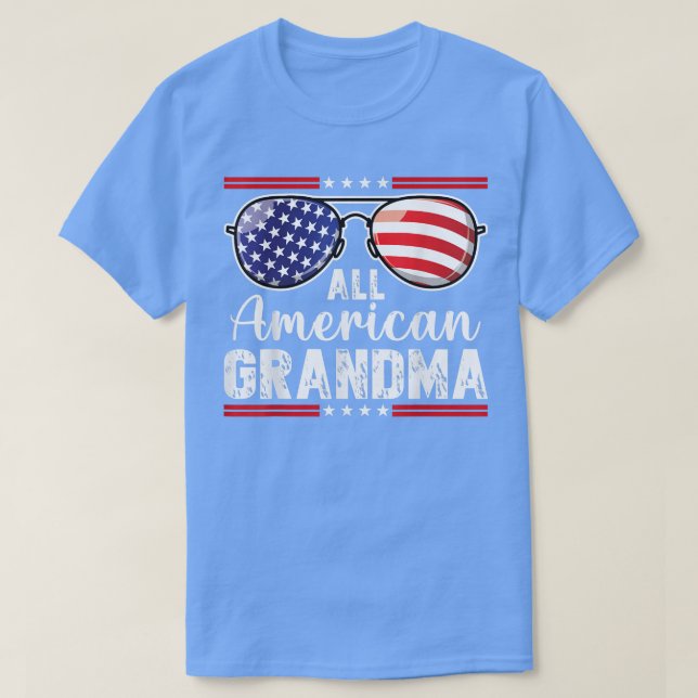 T-shirt Toutes les Chemise grand-mère américaine 4 juillet (Design devant)