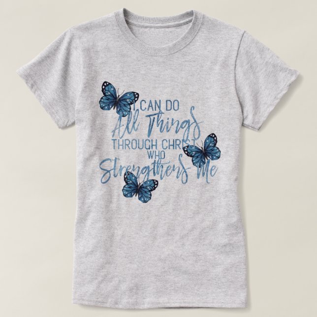T-shirt Toutes les choses par la conception bleue de (Design devant)