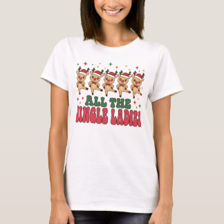 T-shirt Toutes les dames Jingle Chemise, Noël drôle 