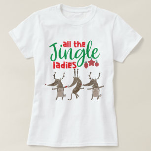 T-shirt Toutes les Dames Jingle Reindeer Drôle Noël T-S