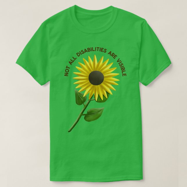 T-shirt Toutes les déficiences ne sont pas visibles Disabi (Design devant)