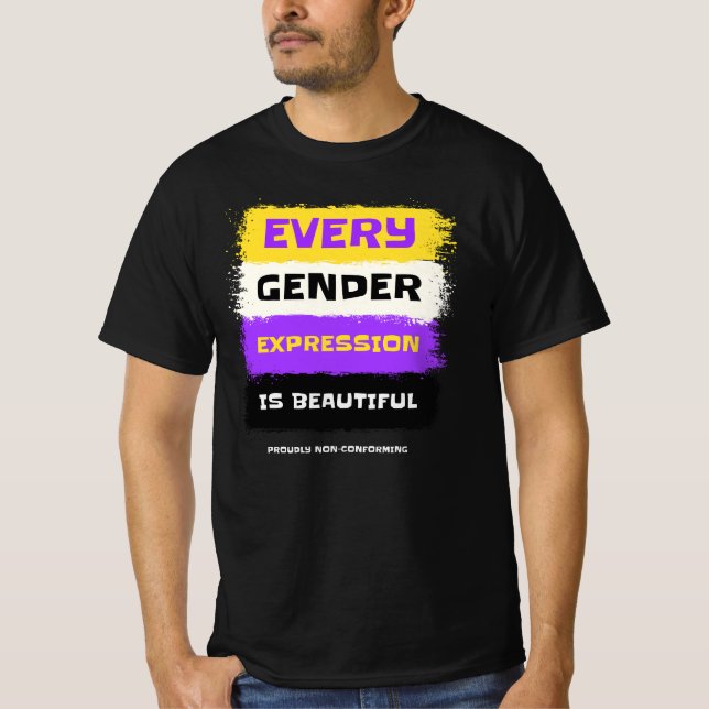 T-shirt Toutes les expressions de genre sont valides (Devant)