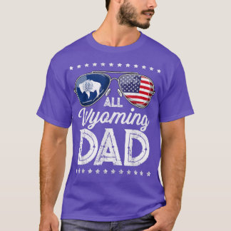 T-shirt Toutes les Fêtes des pères papa américain Wyoming