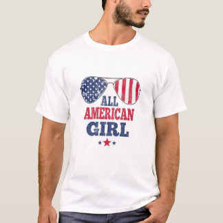 T-shirt Toutes les filles américaines 4 juillet famille co