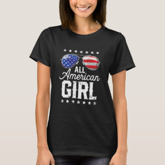 T-shirt Toutes les filles américaines 4 juillet famille co
