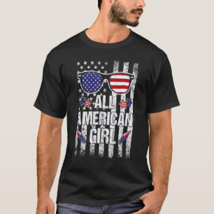 T-shirt Toutes les filles américaines 4 juillet filles enf