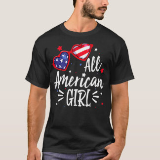 T-shirt Toutes les filles américaines Patriotic 4 juillet