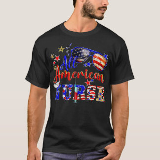 T-shirt Toutes les infirmières américaines 4 juillet patri