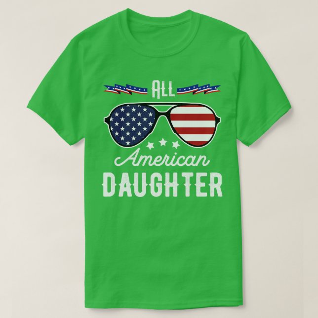 T-shirt Toutes les Lunettes de soleil 4 juillet fille amér (Design devant)