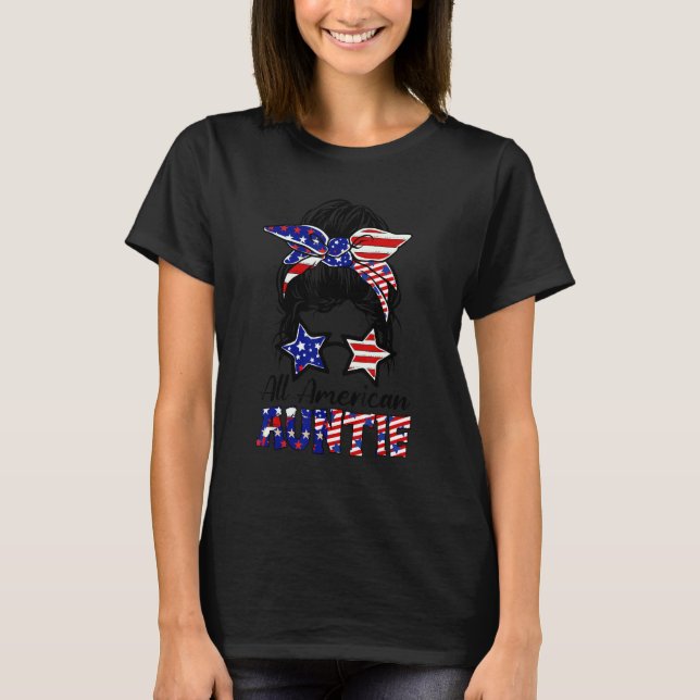 T-shirt Toutes Les Lunettes De Soleil Tante Américaine Usa (Devant)