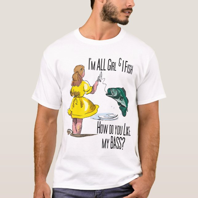 T-shirt Toutes les maillots de pêche pour filles (Devant)