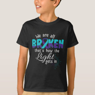 T-shirt Toutes les personnes brisées Sensibilisation au su
