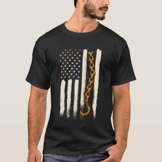 T-shirt Tow Truck Driver Dons American Flag Patriotic Tow