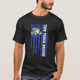 T-shirt Tow Truck Driver Us Flag Trucker