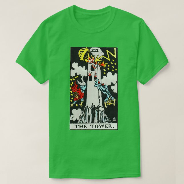 T-shirt Tower Tarot Card TAROT tendance (Design devant)