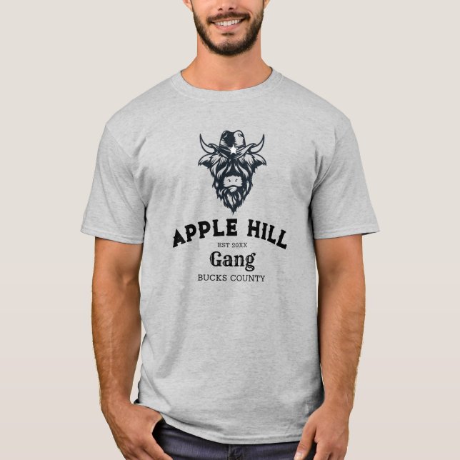 T-shirt Town Gang, Best Friend, Western, Fun Cow Marshall (Devant)