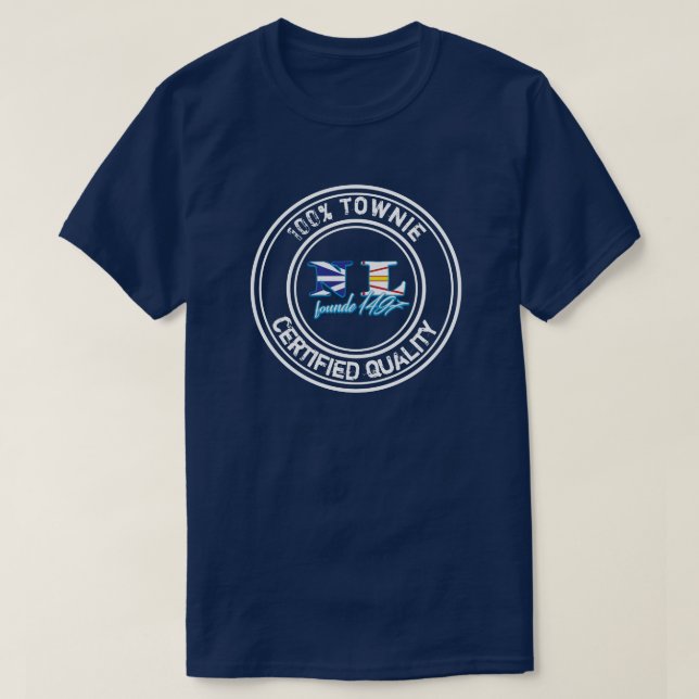 T-shirt Townie 100% Certified Quality Newfoundland Fun (Design devant)