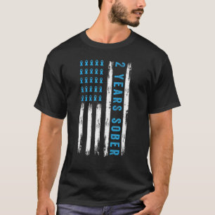T-shirt Toxicomanie Récupération 2 ans Sober Usa