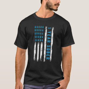 T-shirt Toxicomanie Récupération d'une année Sober Usa