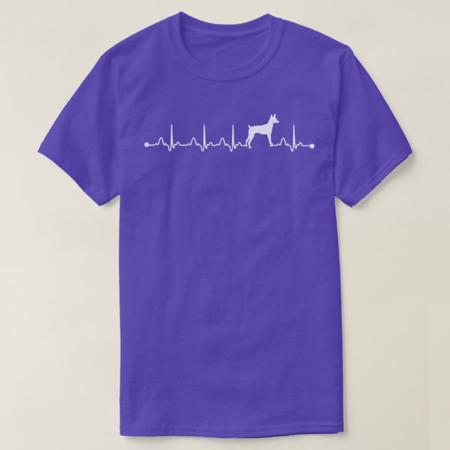 T-shirt Toy Fox Terrier Chien Heartbeat EKG Funny Chien Ma (Design devant)