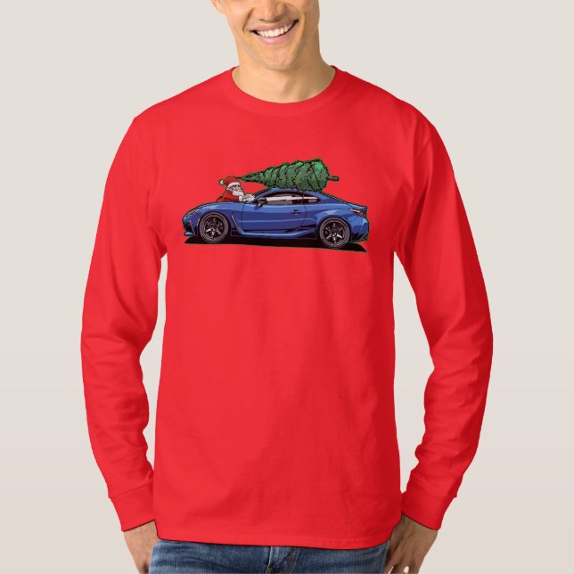 T-shirt Toyota GR86 Père Noël Arbre de Noël Nouvel An prés (Devant)