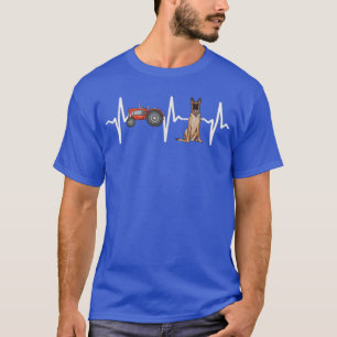 T-shirt Tracteur agricole belge Malinoi Amoureux des chien